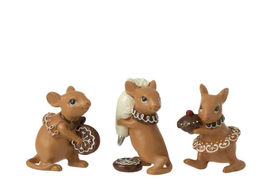 MICE COOKING RESIN BROWN ASSORTMENT OF 3