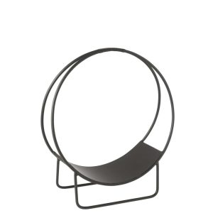 LOG RACK MARK METAL NOIR LARGE
