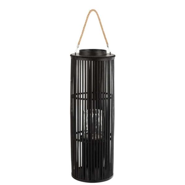 LANTERN TUBE BAMBOO BLACK LARGE