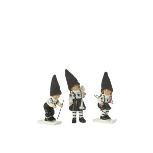 KIDS SKIING RESIN BLACK/WHITE SMALL ASSORTMENT OF 3