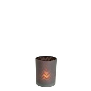 HURRICANE CHEVRON GLASS BROWN SMALL