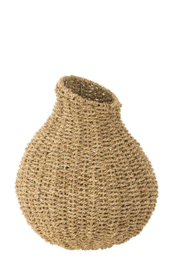 VASE SLOPING EDGE SEAGRASS NATURAL