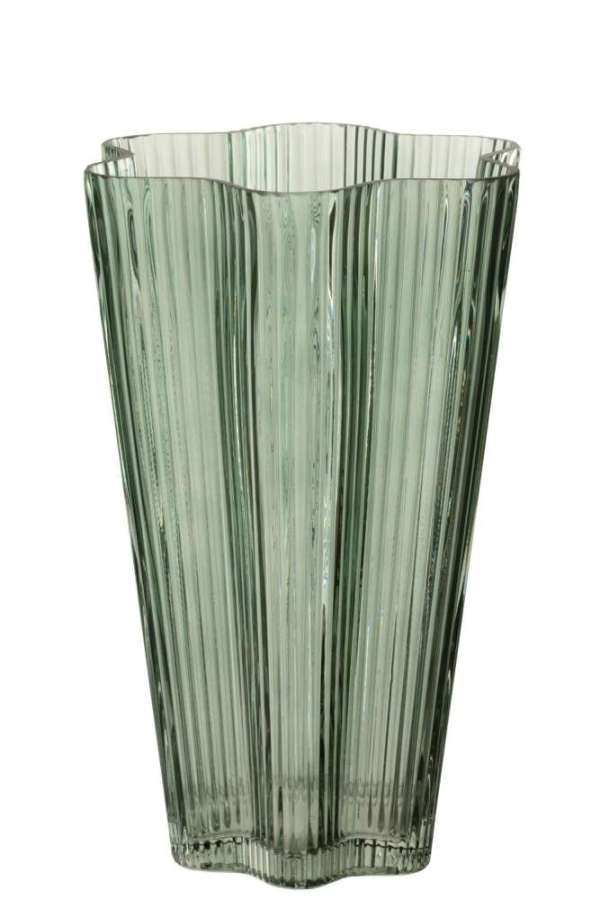 VASE GLASS GREY-GREEN LARGE