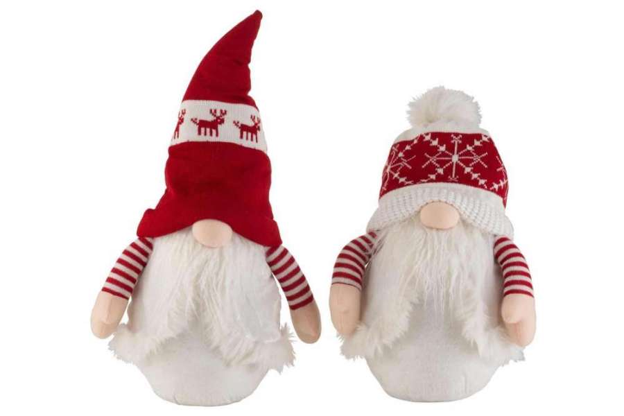 GNOME TEXTILE RED/WHITE MEDIUM ASSORTMENT OF 2