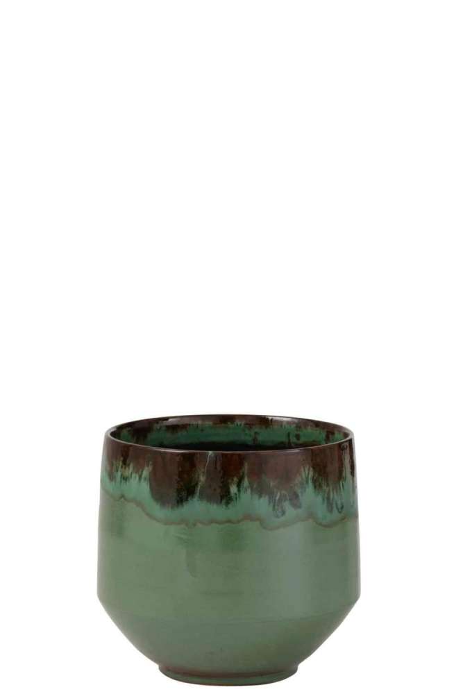 FLOWERPOT ALINE CERAMIC GREEN LARGE