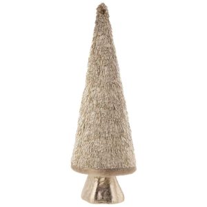 CHRISTMAS TREE DECO PLASTIC GOLD LARGE