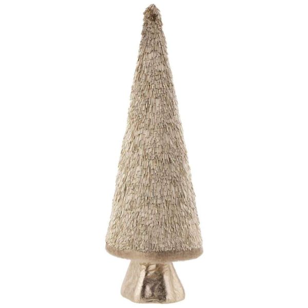 CHRISTMAS TREE DECO PLASTIC GOLD LARGE