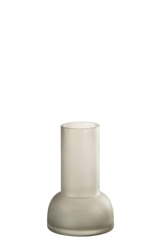 VASE/CANDLEHOLDER YARA GLASS GREIGE SMALL
