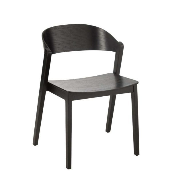 CHAIR LAGA OAK WOOD/PLYWOOD BLACK