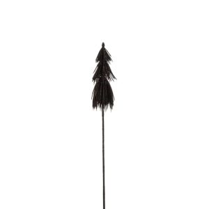 BRANCH PINE TREE GLITTER PLASTIC BLACK