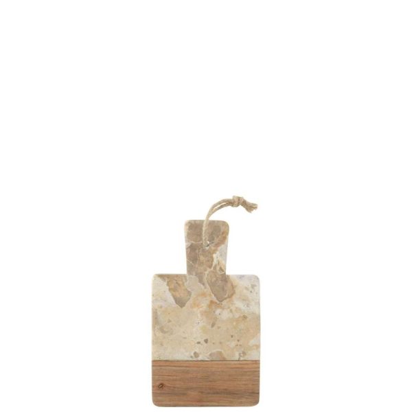 CHEESE BOARD RECTANGLE MARBLE BEIGE/NATURAL SMALL