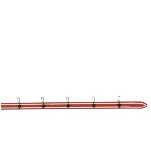 COAT RACK SKI 5 HOOKS WOOD RED/WHITE