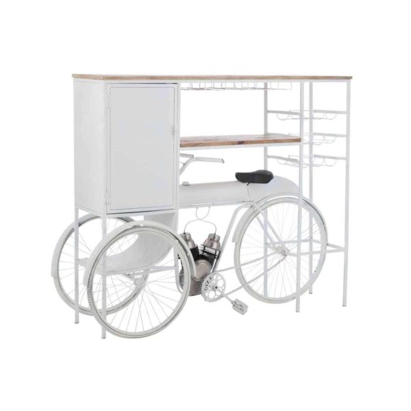 BAR BICYCLE METAL/MANGO WOOD WHITE/NATURAL