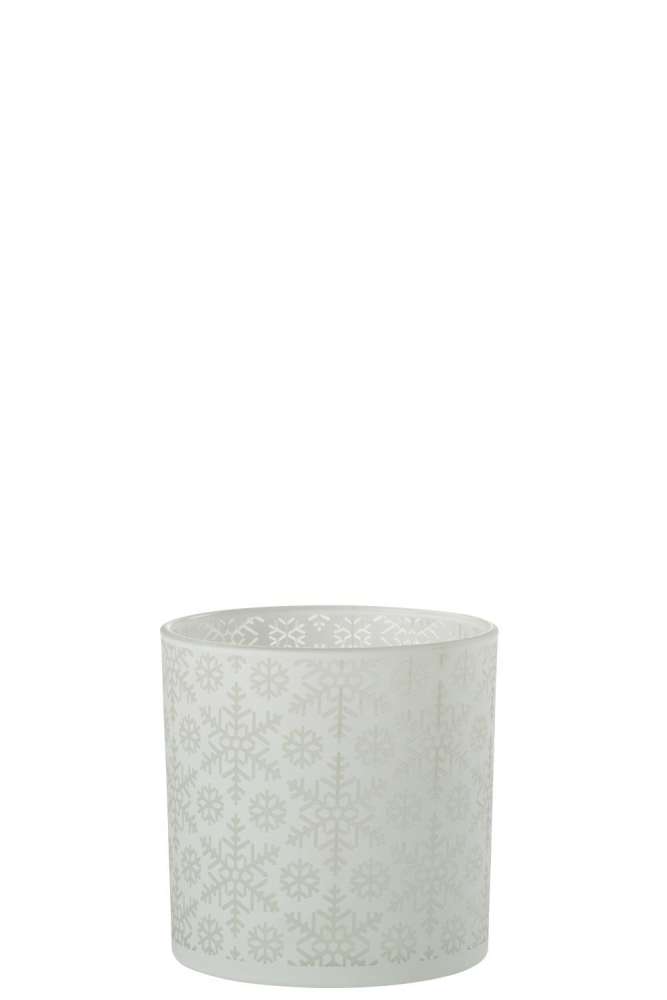 HURRICANE SNOW GLASS WHITE LARGE