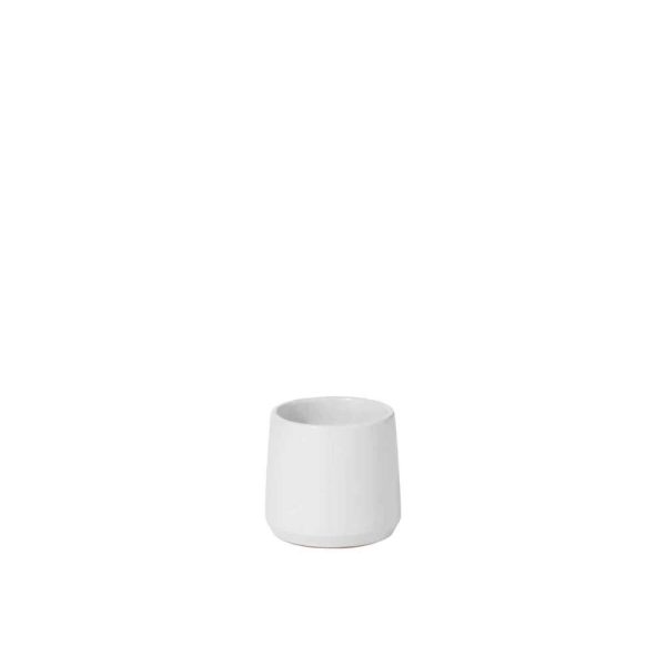 FLOWER POT ROUND CERAMIC WHITE EXTRA SMALL