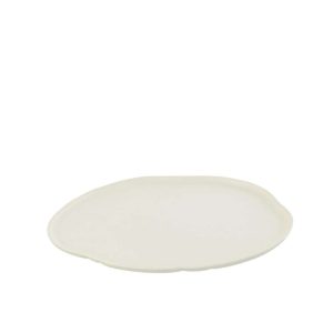 TRAY ROUND ALUMINIUM WHITE MEDIUM