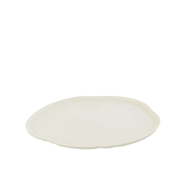 TRAY ROUND ALUMINIUM WHITE MEDIUM