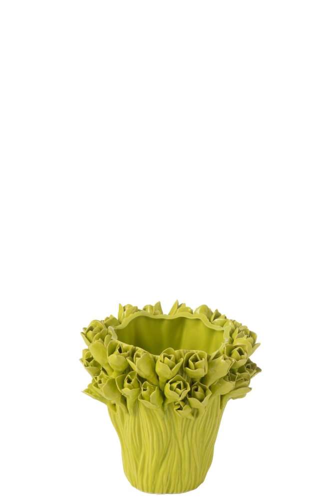 VASE AMBROSIA CERAMIC GREEN SMALL