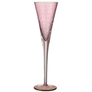 CHAMPAGNE GLASS IRREGULAR GLASS PINK