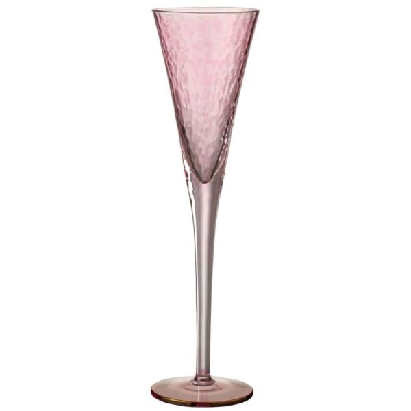 CHAMPAGNE GLASS IRREGULAR GLASS PINK