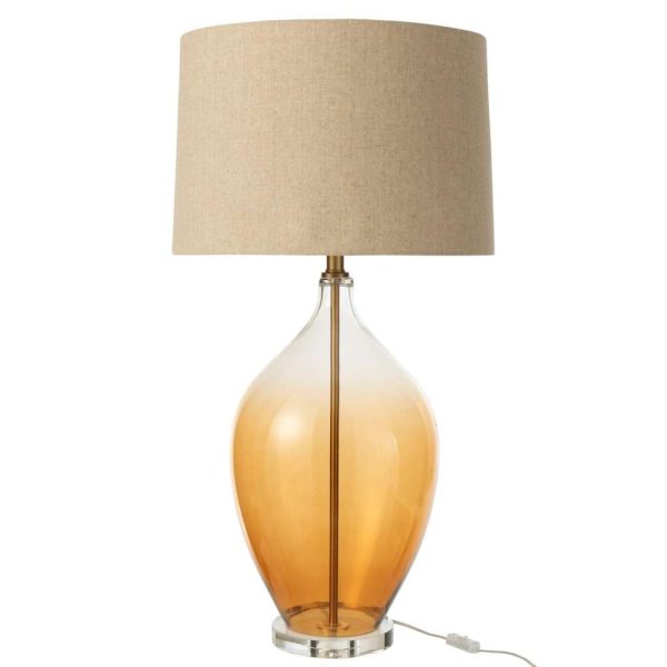 TABLE LAMP GLASS AMBER