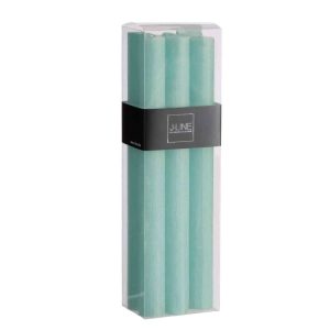 BOX 6 TABLE CANDLES AQUA -9H