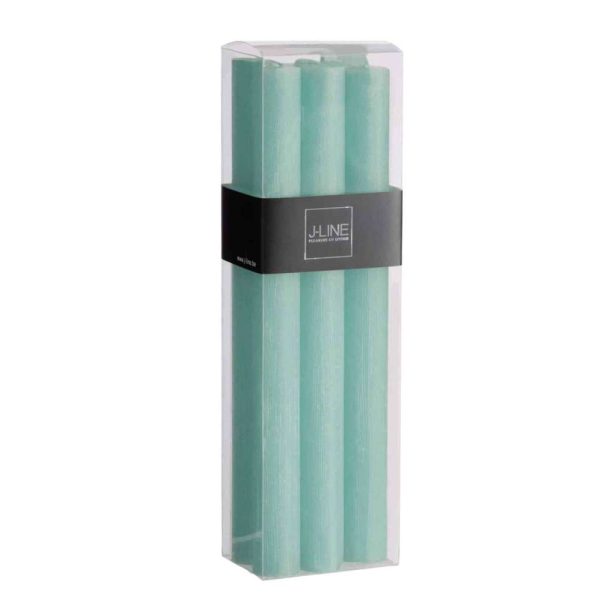 BOX 6 TABLE CANDLES AQUA -9H