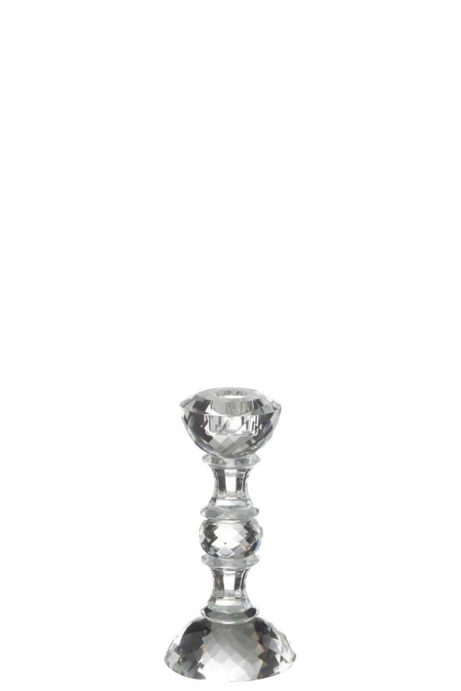 CANDLE HOLDER MARIE CRYSTAL TRANSPARENT SMALL