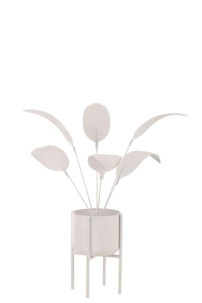 PLANT DECORATION METAL WHITE LARGE