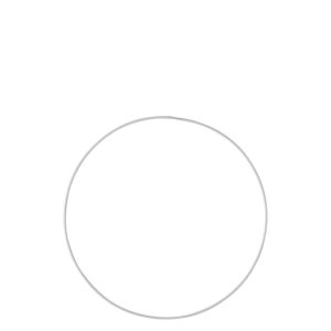 RING DECO METAL WHITE XXL 80CM