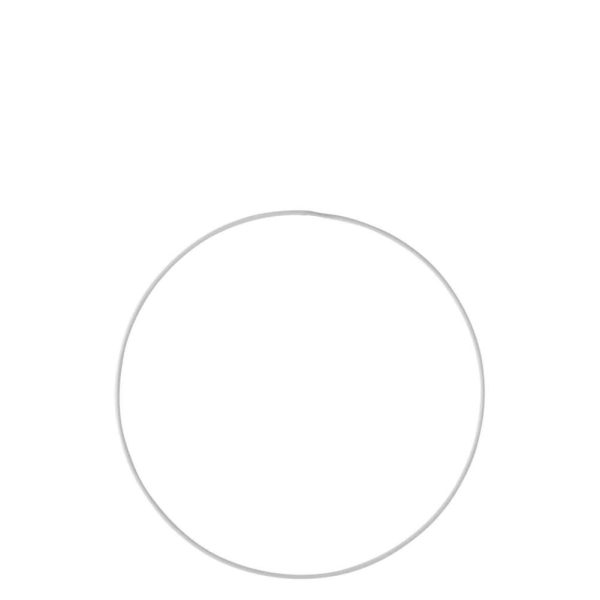 RING DECO METAL WHITE XXL 80CM