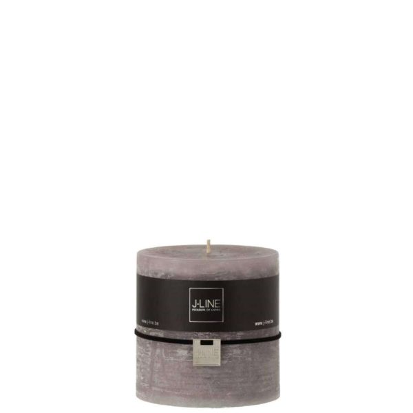 CYLINDER CANDLE  DARK GREY64H