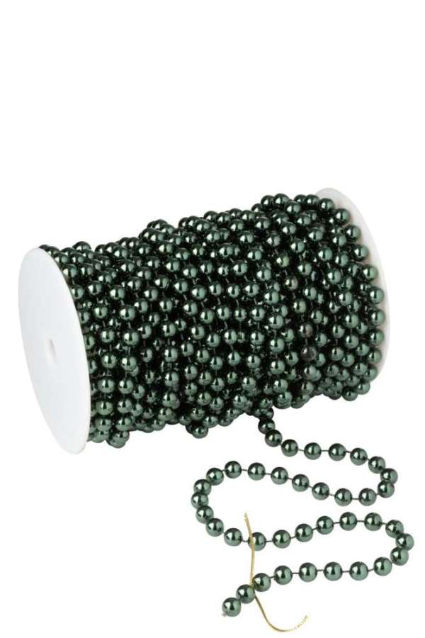 GARLAND ROLL 20M LARGE BEADS PS DARK GREEN