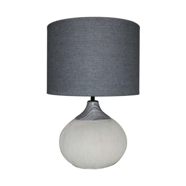 Lampe Base Hvit/Rund 21X21X28Cm