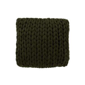 CUSHION KNITTED ACRYLIC GREEN