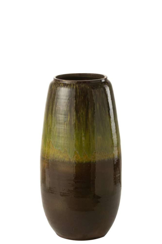 VASE OLIVE CERAMIC GREEN SMALL