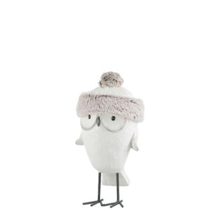 OWL HAT WINTER MAGNESIA WHITE/GREY SMALL