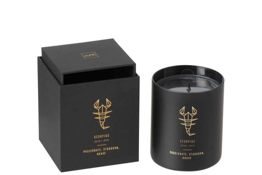 SCENTED CANDLE ASTRO  SCORPIO BLACK-50H