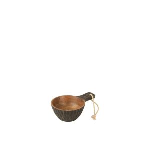 BOWL HANDLE MANGO WOOD BLACK/BROWN