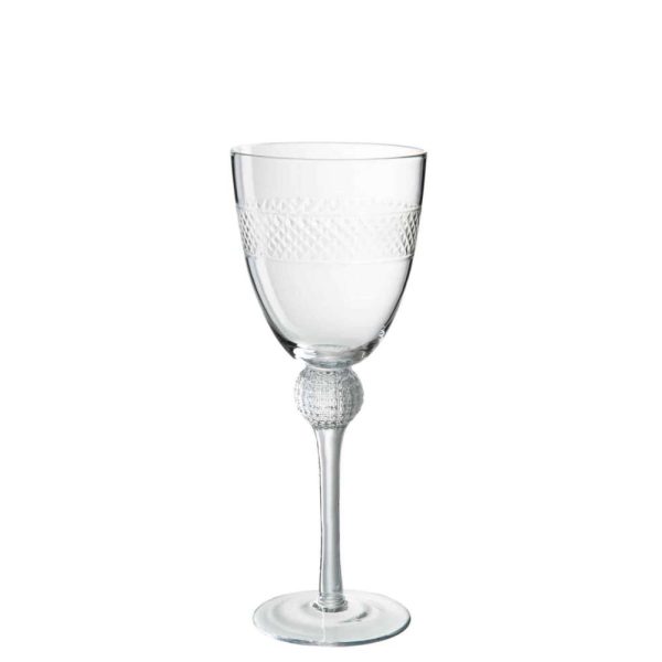 WINEGLASS ETCHING GLASS TRANSPARENT 9x24CM