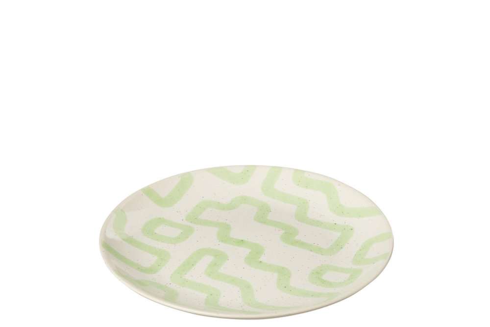 PLATE PATTERN PORCELAIN GREEN SMALL