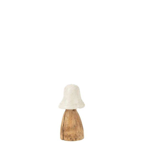MUSHROOM BELL TOP WHITE/NATURAL SMALL