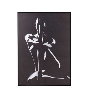 FRAME WOMAN CANVAS/WOOD WHITE/BLACK