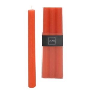 BOX 6 TABLE CANDLE ORANGE -9H