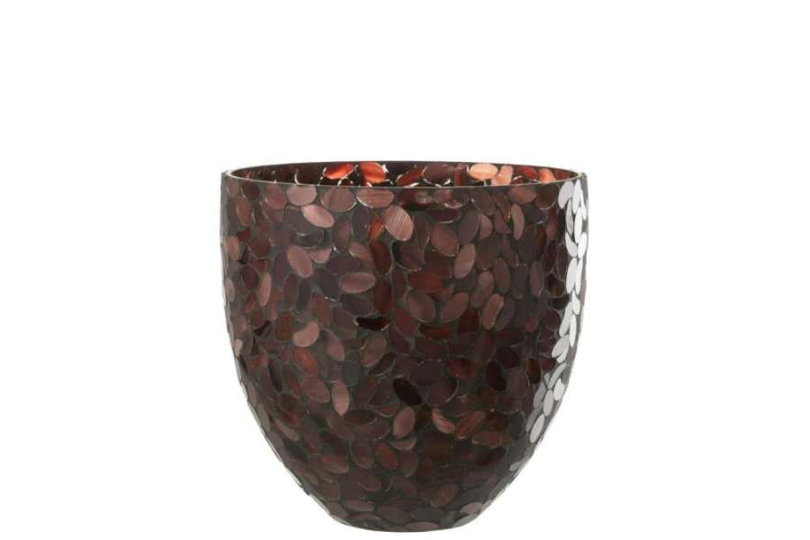 HURRICANE MOSAIC GLASS BURGUNDY LARGE