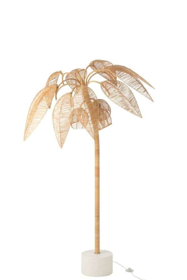FLOOR LAMP COCONUT TREE CANE WEBBING NATURA SMALL