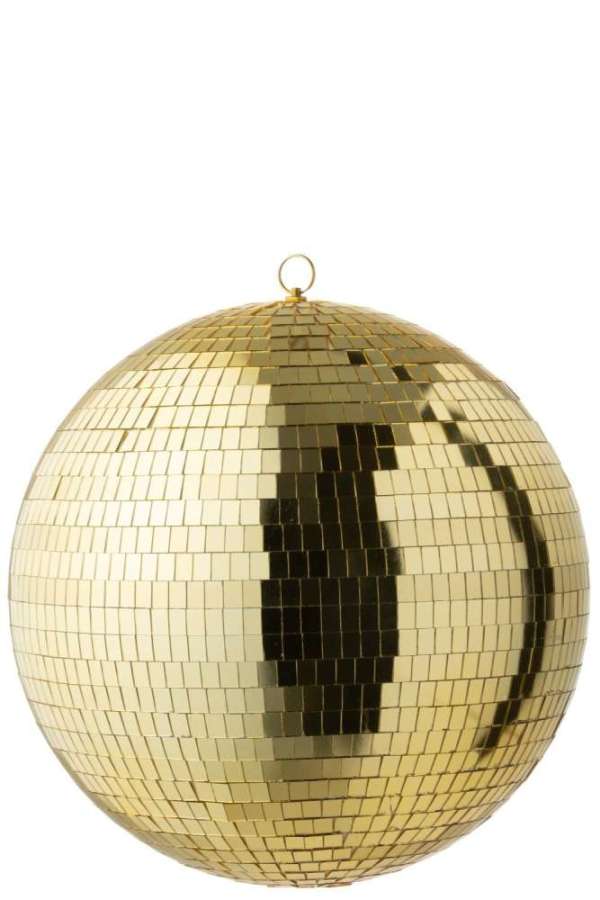 DISCO BALL MIRROR GOLD COLORED LARGE