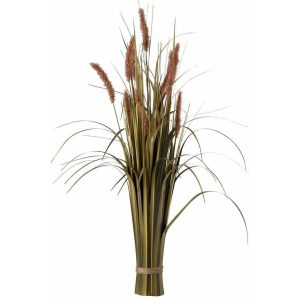 BUNDLE GRASS+TAIL PLASTIC GREEN/BROWN LARGE