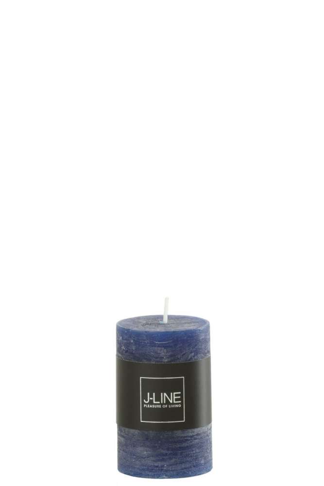 CYLINDER CANDLE DARK BLUE SMALL 18H