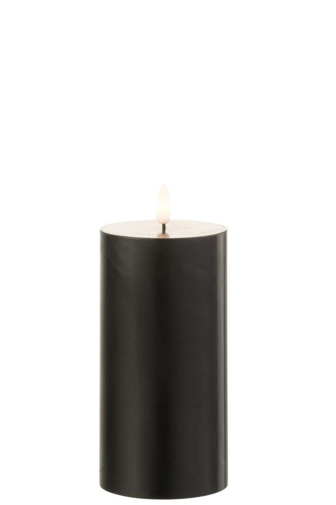 CANDLE LED BLACK MEDIUM